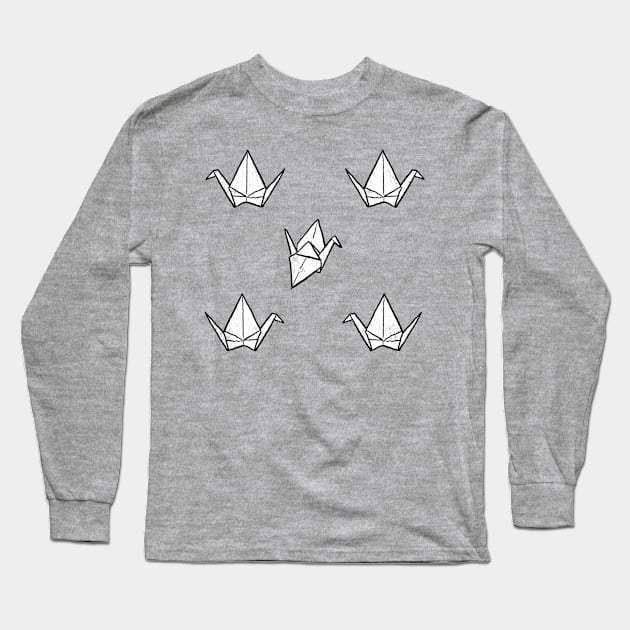 Origami Cranes Long Sleeve T-Shirt by Manicdoodler